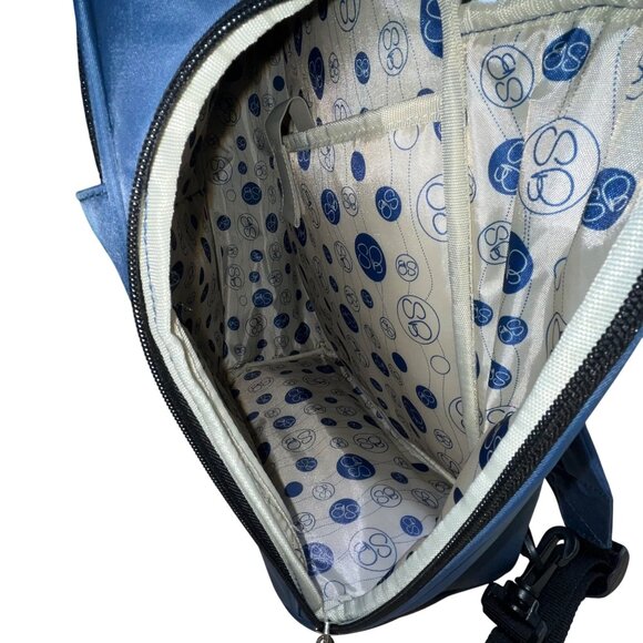 Samantha Brown Unisex Navy Nylon With RFID Protected Pocket Travel Backpack Sz L - Picture 13 of 15
